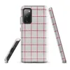 Glossy Classic Red Windowpane Check Tough Case for Samsung — red and white windowpane check pattern with evenly spaced grid