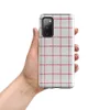 Glossy Classic Red Windowpane Check Tough Case for Samsung — red and white windowpane check pattern with evenly spaced grid