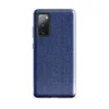 Glossy Classic Blue Denim Tough Case for Samsung — close-up seamless medium-wash blue denim fabric texture with subtle woven