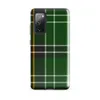 Glossy Highland Green Tartan Tough Case for Samsung — classic Scottish tartan in deep emerald green with intersecting white