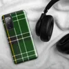 Glossy Highland Green Tartan Tough Case for Samsung — classic Scottish tartan in deep emerald green with intersecting white