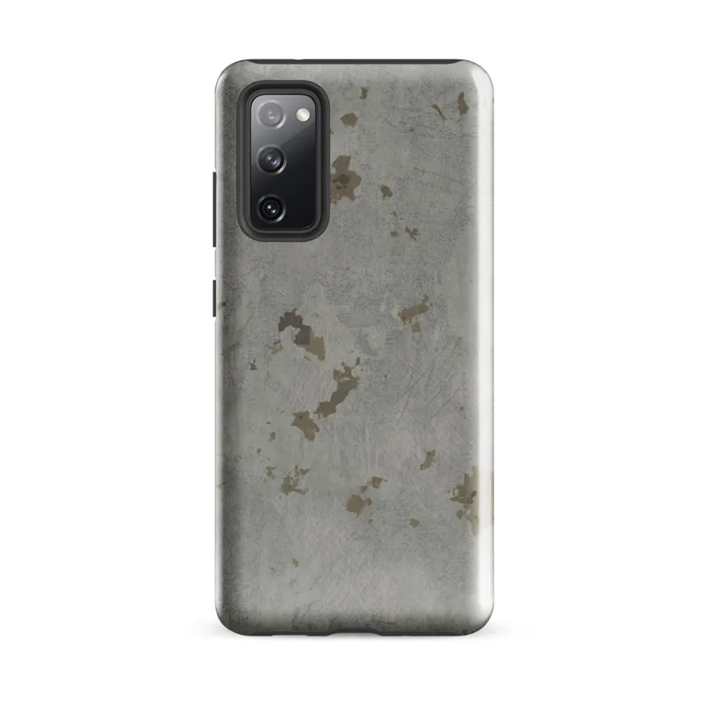 Glossy Urban Decay Concrete Tough Case for Samsung — weathered concrete surface with irregular khaki and taupe patches