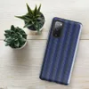 Glossy Classic Stripe Bold Tough Case for Samsung — vertical pinstripes in deep royal blue, forest green, and white
