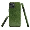 Glossy Lush Green Meadow MagSafe Tough Case for iPhone — aerial view of a dense green meadow with intricate foliage texture