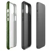 Glossy Lush Green Meadow MagSafe Tough Case for iPhone — aerial view of a dense green meadow with intricate foliage texture