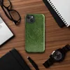Glossy Lush Green Meadow MagSafe Tough Case for iPhone — aerial view of a dense green meadow with intricate foliage texture