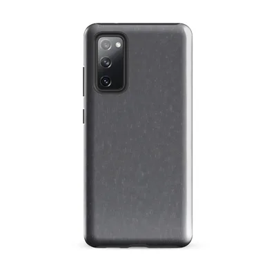 soft heathered storm grey fabric-like texture with subtle tonal variation across a matte surface on Glossy Storm Grey Texture Tough Case for Samsung - default - Front view