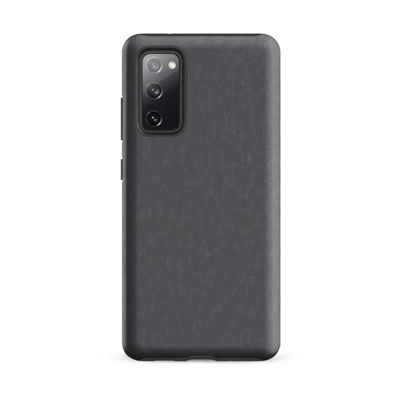 Matte Storm Grey Texture Tough Case for Samsung — soft heathered storm grey fabric-like texture with subtle tonal variation