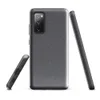Glossy Storm Grey Texture Tough Case for Samsung — soft heathered storm grey fabric-like texture with subtle tonal variation