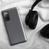 Glossy Storm Grey Texture Tough Case for Samsung — soft heathered storm grey fabric-like texture with subtle tonal variation