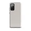 Glossy Clean Slate Minimal Tough Case for Samsung — smooth warm gray surface with subtle organic noise texture and soft