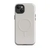 Glossy Classic Warm Gray Minimal MagSafe Tough Case for iPhone — smooth warm gray textured surface with subtle tonal