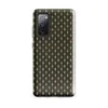Glossy Tactical Weave Armor Tough Case for Samsung — close-up woven basket texture in deep olive and warm khaki