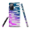 Glossy Neon Tide Wave Ripple Tough Case for Samsung — rippling water waves in a teal to violet to hot pink gradient