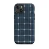 Matte Solar Grid Power MagSafe Tough Case for iPhone — close-up repeating pattern of deep navy blue monocrystalline solar