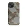 Glossy Crumbling Plaster Brick Wall MagSafe Tough Case for iPhone — peeling white and grey plaster revealing aged terracotta