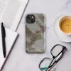 Glossy Crumbling Plaster Brick Wall MagSafe Tough Case for iPhone — peeling white and grey plaster revealing aged terracotta