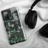 Glossy Circuit City Camo Tough Case for Samsung — dense overhead grid of interlocking industrial structures in forest green