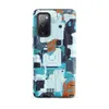 Matte Circuit Surge Tech Armor Tough Case for Samsung — dense futuristic circuit board pattern in cyan, electric blue, navy