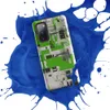 Glossy Circuit City Digital Camo Tough Case for Samsung — aerial city grid of electric green, white, and charcoal black