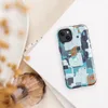 Glossy Circuit City Tech Camo MagSafe Tough Case for iPhone — dense circuit board pattern with layered cyan, navy