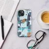 Glossy Circuit City Tech Camo MagSafe Tough Case for iPhone — dense circuit board pattern with layered cyan, navy