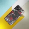 Glossy Circuit City Chaos MagSafe Tough Case for iPhone — aerial city grid abstraction in deep crimson, white, and charcoal