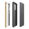 Glossy Golden Desert Storm Tough Case for Samsung — peeling gold and ochre paint texture with scattered silvery grey patches