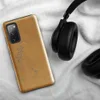 Glossy Golden Desert Storm Tough Case for Samsung — peeling gold and ochre paint texture with scattered silvery grey patches