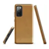 Glossy Golden Desert Weathered Tough Case for Samsung — weathered golden ochre surface with organic gray patches, mimicking