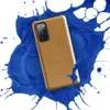 Glossy Golden Sands Minimalist Tough Case for Samsung — smooth golden ochre surface with soft, sweeping brushstroke texture