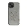 Glossy Weathered Concrete Urban MagSafe Tough Case for iPhone — weathered gray concrete surface with irregular patches