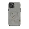 Matte Weathered Concrete Urban MagSafe Tough Case for iPhone — weathered gray concrete surface with irregular patches