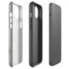 Glossy Weathered Concrete Urban MagSafe Tough Case for iPhone — weathered gray concrete surface with irregular patches