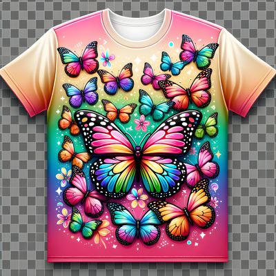Vibrant Butterfly Fiesta Tee