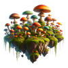 Floating Mushroom Fantasy Tee