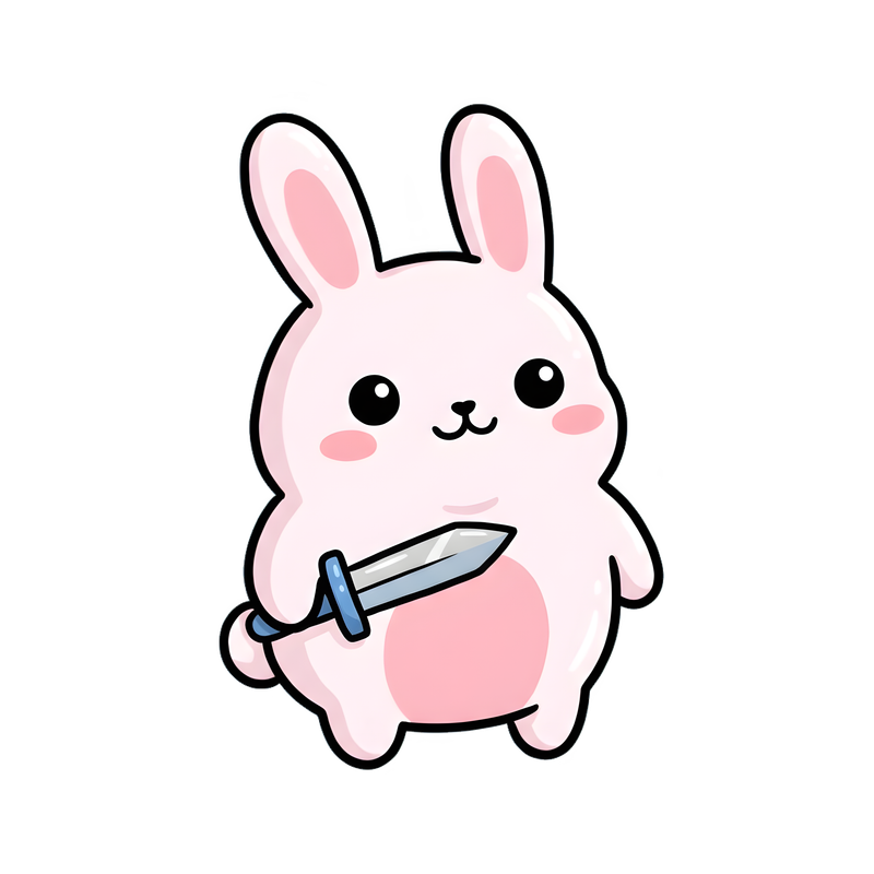 Sword-Wielding Bunny Tee