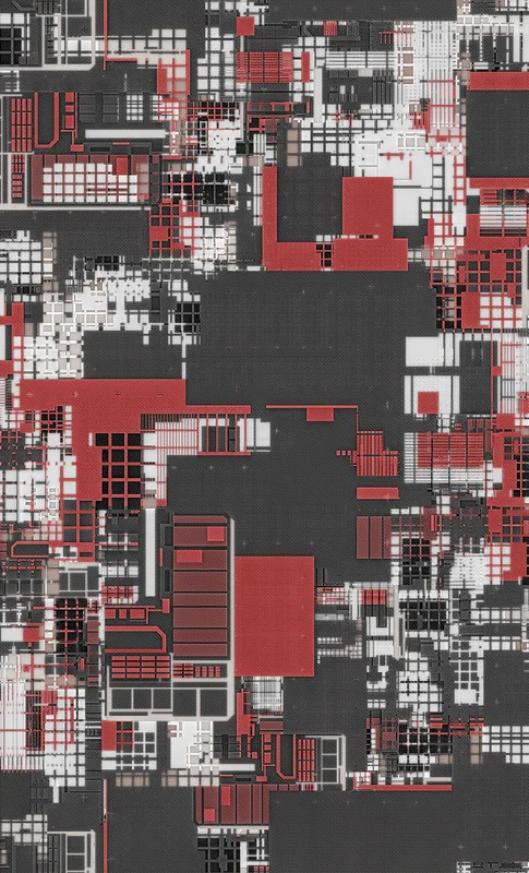 Grid City Chaos Tough Case for Samsung design — overhead urban grid map abstraction in deep red, white, and charcoal