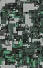 Circuit City Camo MagSafe Tough Case for iPhone design — aerial view of a dense cyberpunk cityscape in forest green, mint