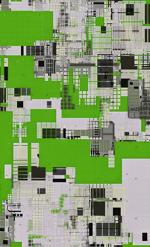 Circuit City Digital Camo Tough Case for Samsung design — aerial city grid of electric green, white, and charcoal black