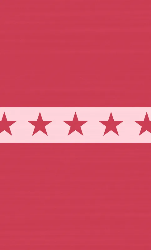 Red Star Band Tough Case for Samsung design — seven dark red five-pointed stars in a horizontal row across a soft pink
