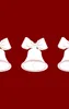 Jingle Bells Holiday Tough Case for iPhone design — three white Christmas bells with ribbon bows arranged in a row on a deep