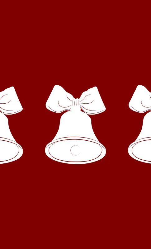 Triple Bells Holiday Cheer Tough Case for Samsung design — three white Christmas bells with ribbon bows arranged in a row