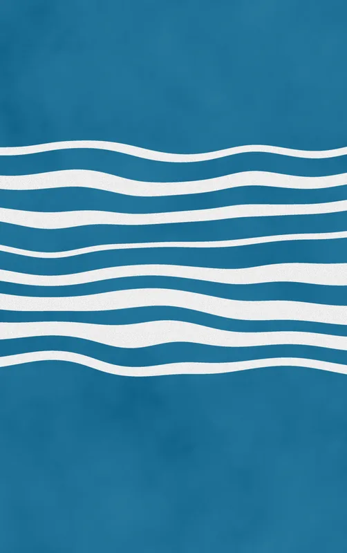 Ocean Wave Lines MagSafe Tough Case for iPhone design — wavy white horizontal lines flowing across a deep teal blue