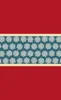 Crimson Snowflake Band Tough Case for Samsung design — crimson red background with a horizontal teal band filled