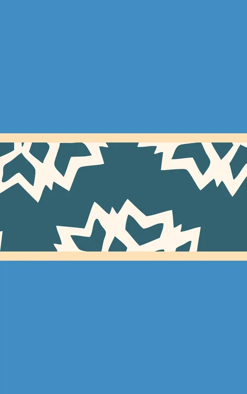 Arctic Fracture Protective Tough Case for iPhone design — horizontal band of cracked ice shapes in deep teal and cream