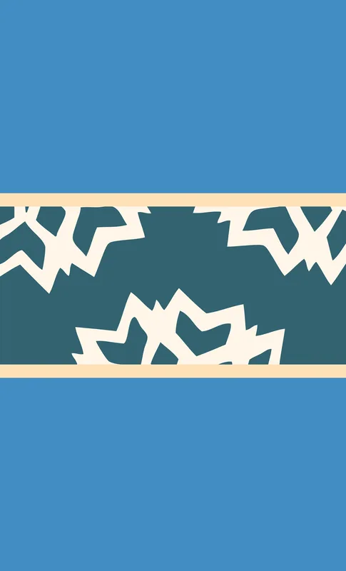 Arctic Fracture Tough Case for Samsung design — jagged fractured teal and cream shapes in a horizontal band on sky-blue