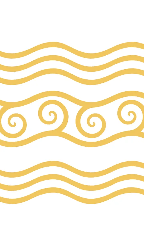 Golden Waves Tough Case for Samsung design — repeating golden wavy lines on white background with a center band of connected