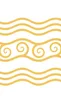 Golden Waves Tough Case for Samsung design — repeating golden wavy lines on white background with a center band of connected
