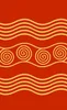 Golden Waves Ancient Spiral Tough Case for Samsung design — golden spiral motifs and flowing wave lines on a deep crimson